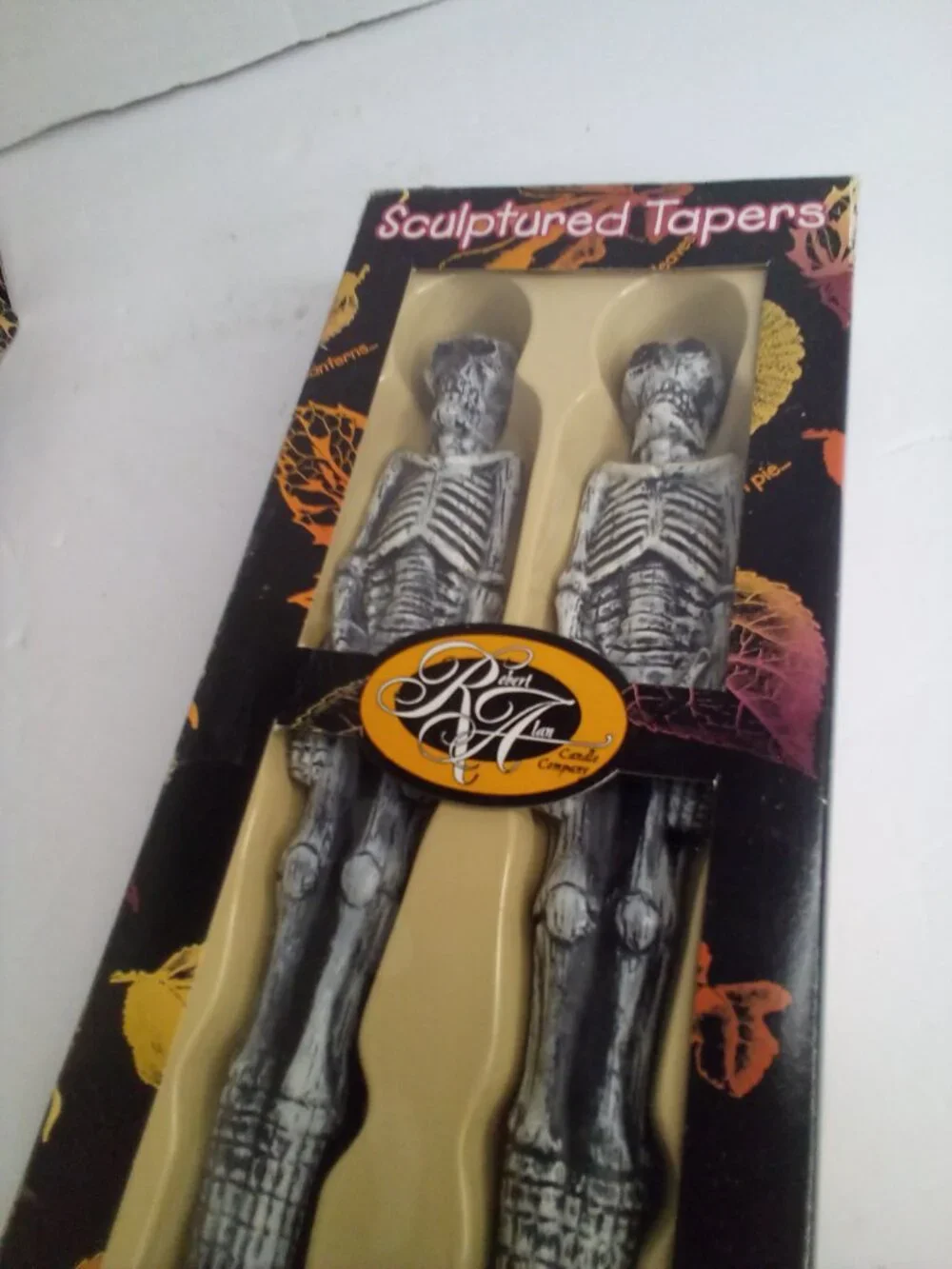 Halloween Sculptured Tapers Candles Skeleton Witch 10